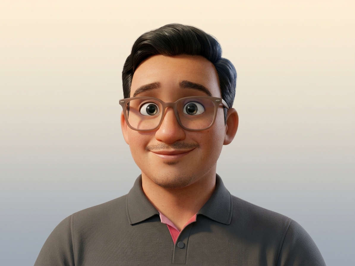 3D character portrait of Nazrin Afzal